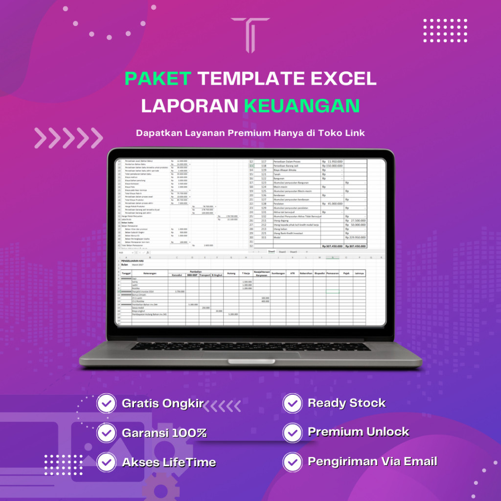 Jual Paket Template Excel Laporan Keuangan Lengkap Terbaru | Shopee ...