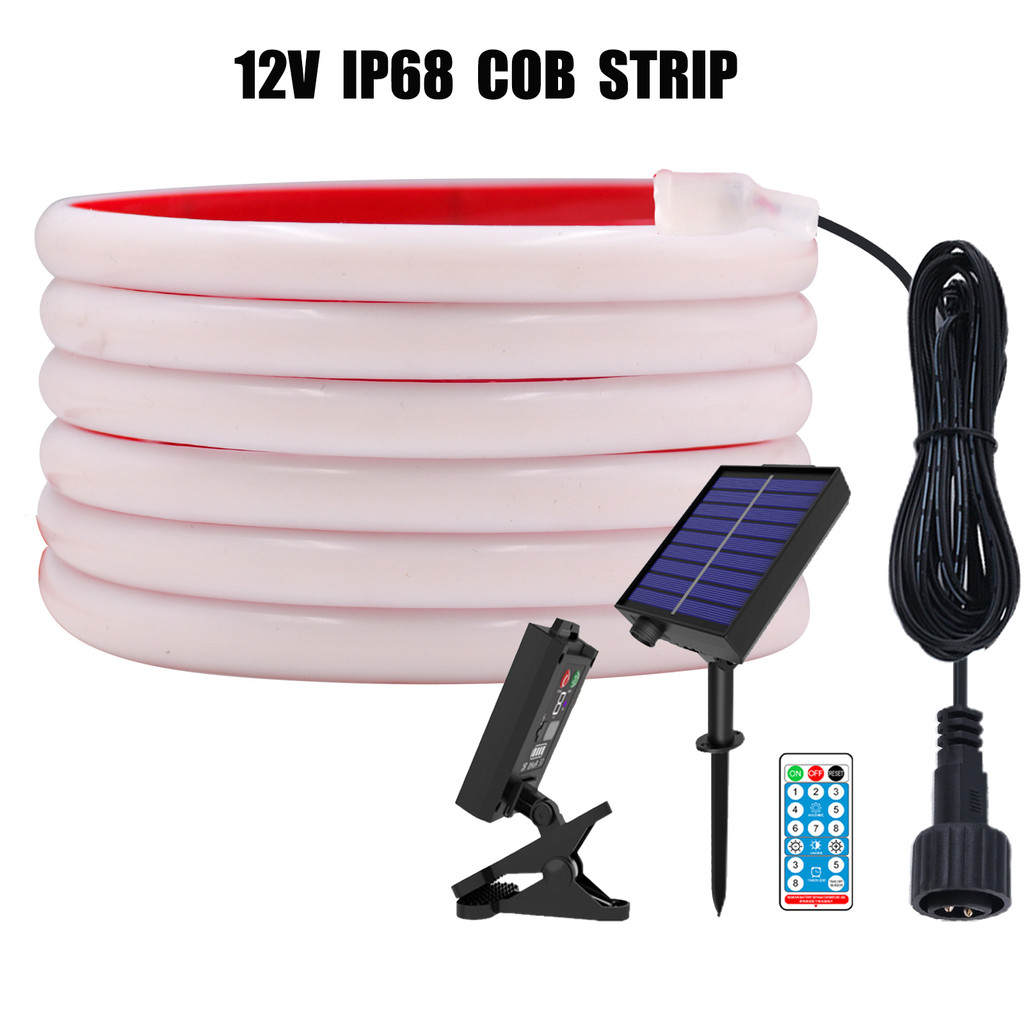 Jual Solar Power LED Strip Light IP68 Waterproof COB LED Strip with ...