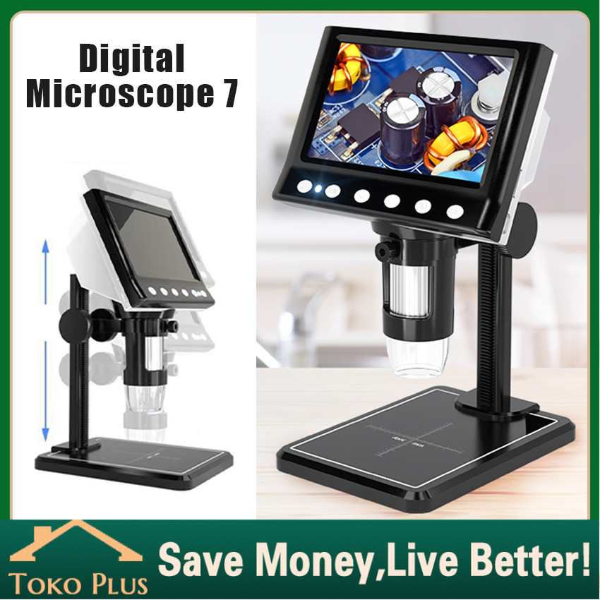 Jual Digital Microscope Mikroskop 4.3 inch HD LCD Display Electron ...