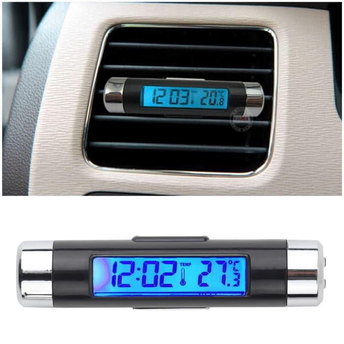Jual Jam Digital & Temperatur Mobil Car LCD Clip-on Thermometer Clock ...