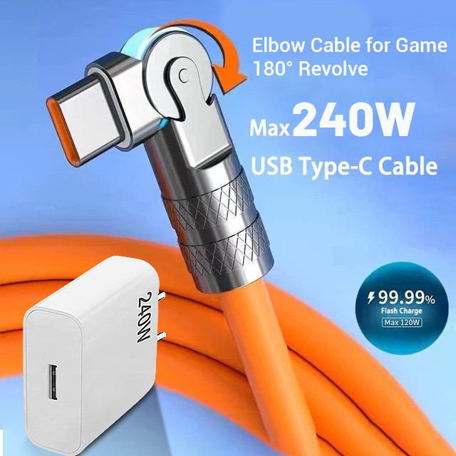 Jual Single end data cable 240W fast charging Type C Micro USB iOS port ...
