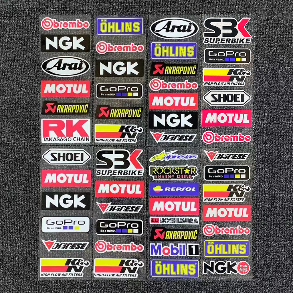 Jual Sticker pack racing Motorcycle Stickers MotorBike Sponsor Logo ...