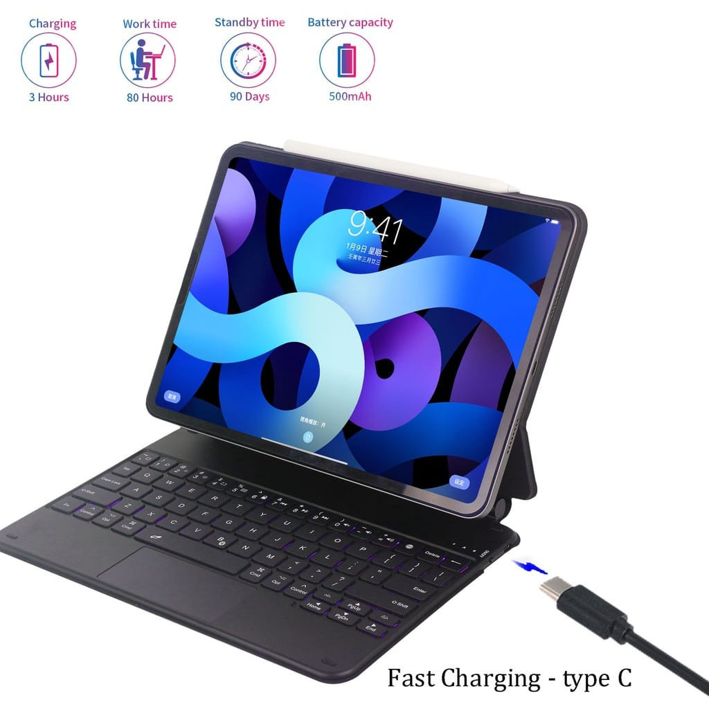 Jual Floating Magic Keyboard Wireless Bluetooth RGB Ipad Gen 10 10.9 ...