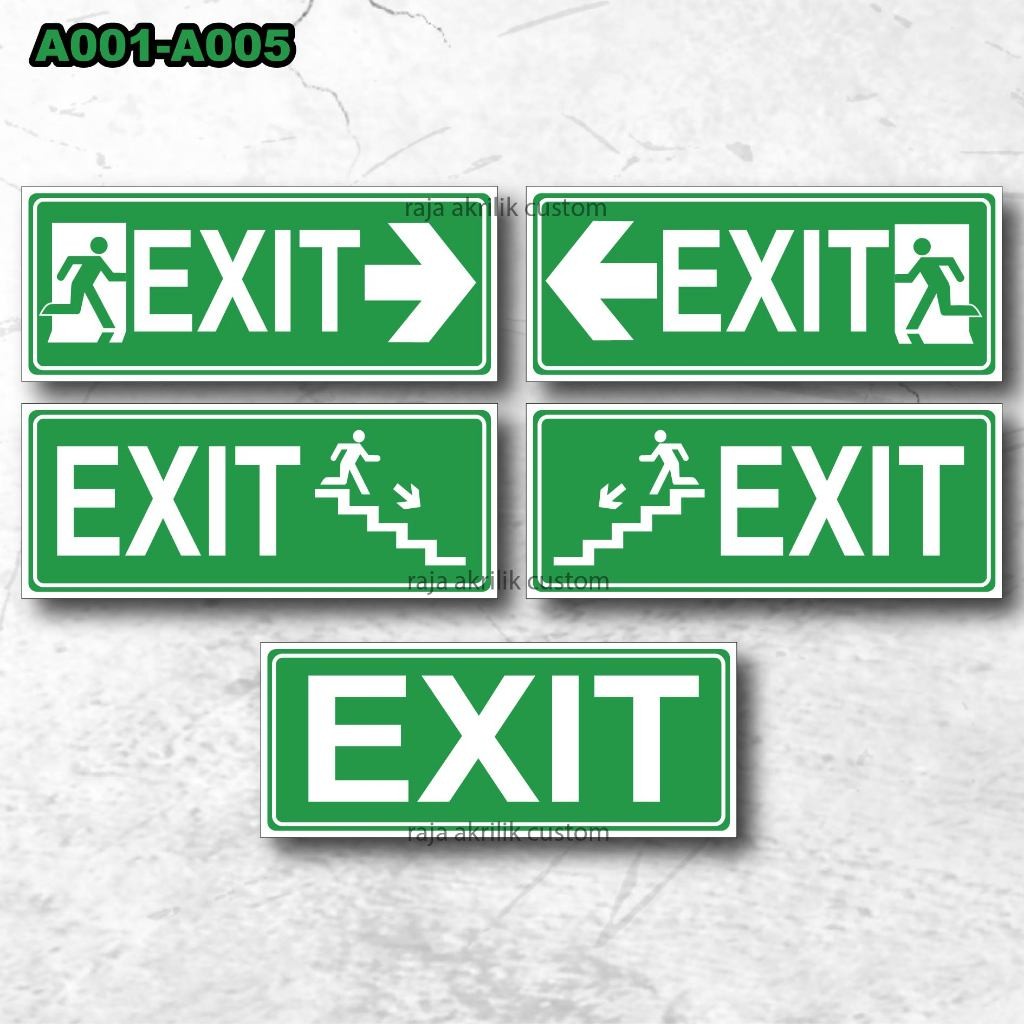 Jual Rambu exit sign akrilik exit bahan akrilik | Shopee Indonesia