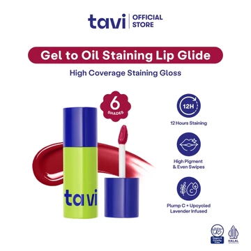 OMBRE LIPS TAVI 2 Lip Glide Bundle Gel To Oil Staining Lip Glide (Oil Infused Glossy Lip Tint)