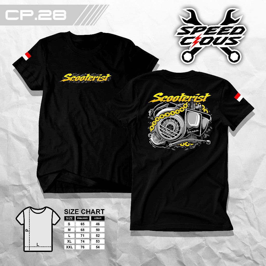 Jual Kaos Racing Mesin Vespa PX 2 Stroke Scooter Original Speedcious ...