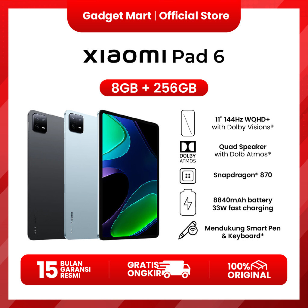 Jual Xiaomi Pad 6 8/256GB - Garansi Resmi | Shopee Indonesia