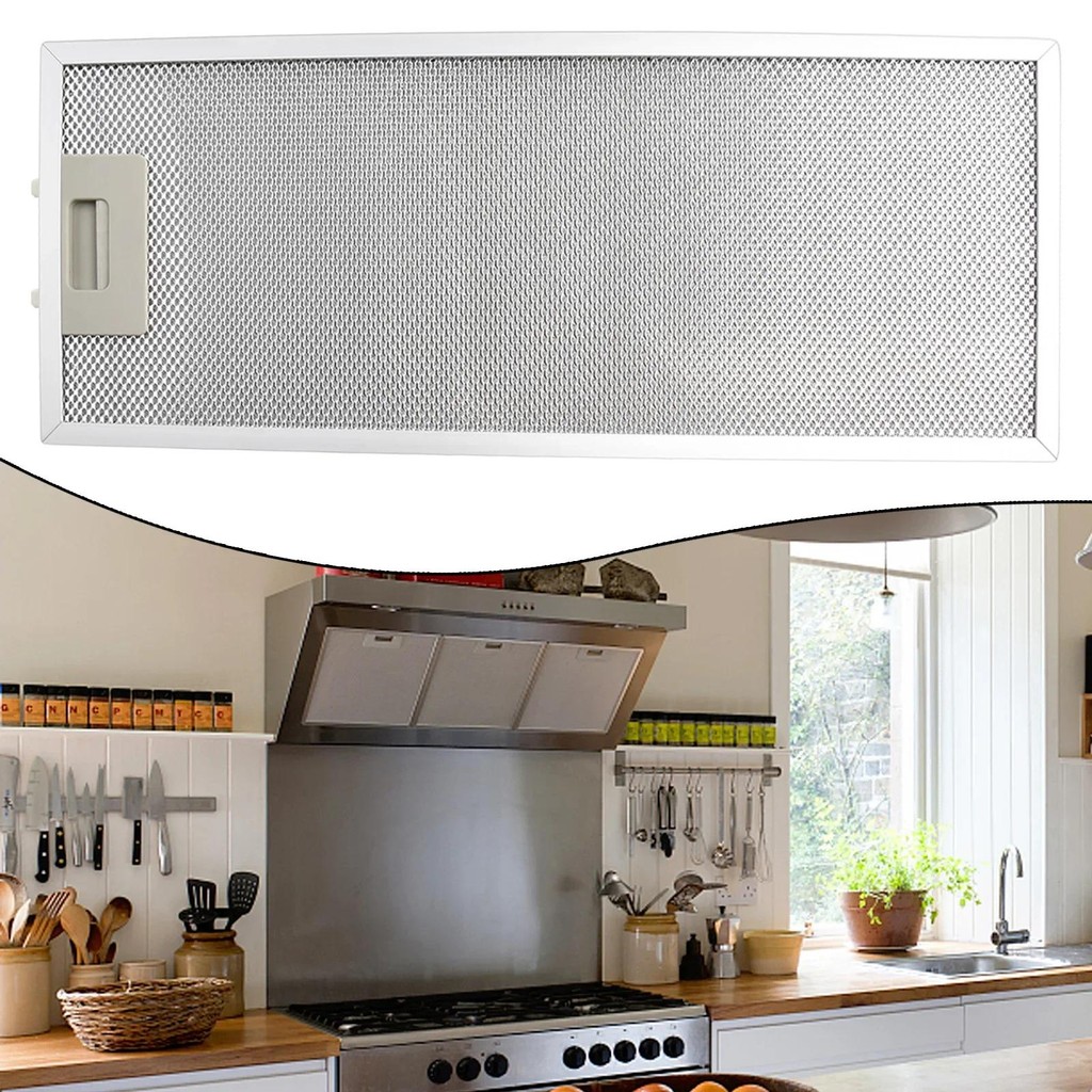 Jual Silver Cooker Hood Filters Metal Mesh Extractor Vent Filter ...