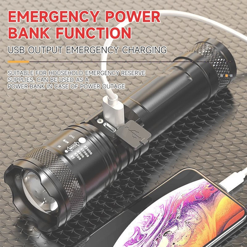 Jual Senter Multi Mode/Senter Led Super Terang 10000 Lumens Jarak Jauh ...
