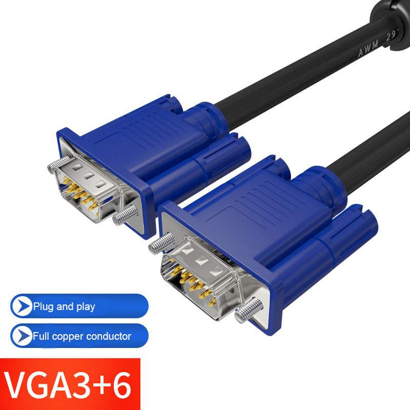 Jual VGA 3+6 Video HDTV Computer Monitor VGA To VGA TV Projector Cable ...
