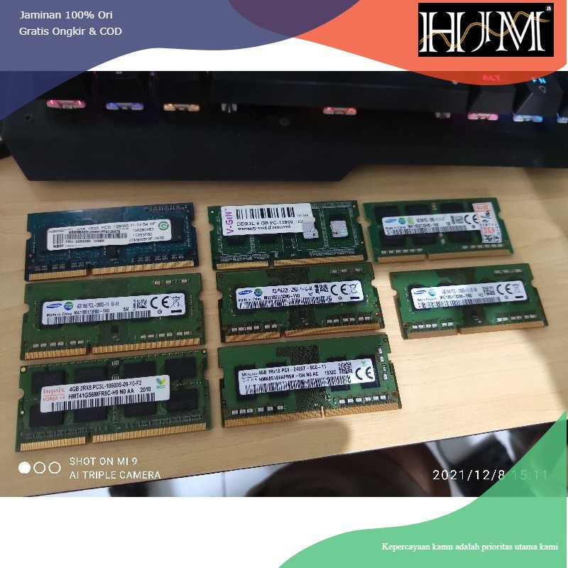Jual Ram laptop 4gb ddr3L pc 10600/12800 | Shopee Indonesia