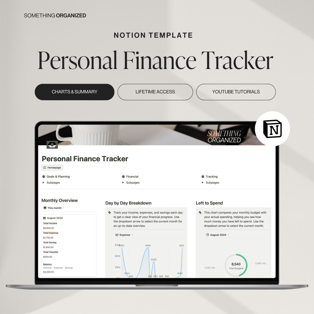 Jual LifeTime Notion Template Personal Finance Tracker, Budget Tracker ...