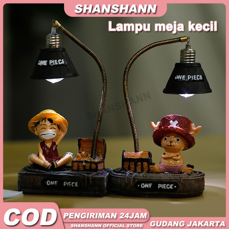 Lampu Malam One Piece Luffy Dekorasi / Ornamen Kerajinan Resin / Rumah Buatan Tangan Yang Kreatif Hadiah Kerajinan Lampu Desktop