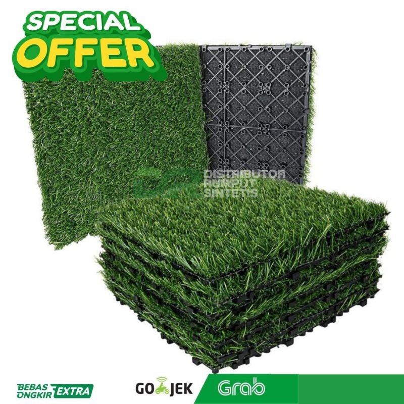 Jual Decking Tile Rumput Sintetis Bongkar Pasang uk 30x30cm | Shopee ...