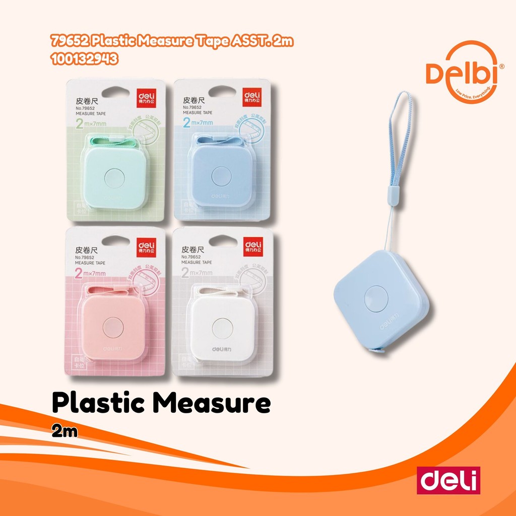 Jual Meteran Mini Deli 79652 Ukuran Panjang 2 Meter 79652 Plastic ...