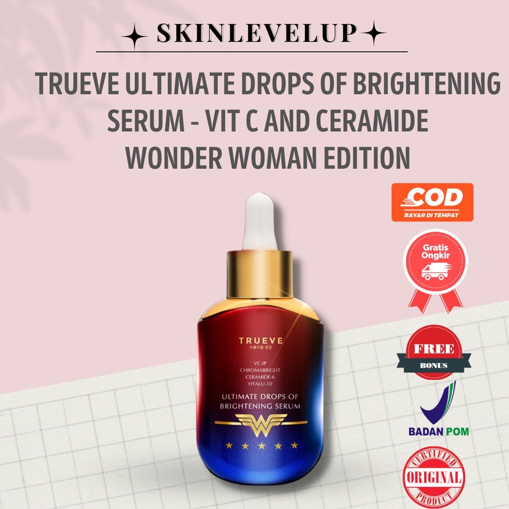 Jual TRUEVE Wonder Woman Ultimate Drops of Brightening Serum - Vitamin ...