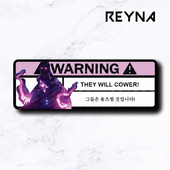 Jual Sticker Warning Mobil Motor Valorant Hologram Glossy - Reyna ...