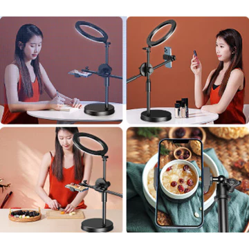 Penyangga Live Streaming Tripod Overhead Stand Hp Tipe FM74 Tripod Konten Kreator Mudah Praktis