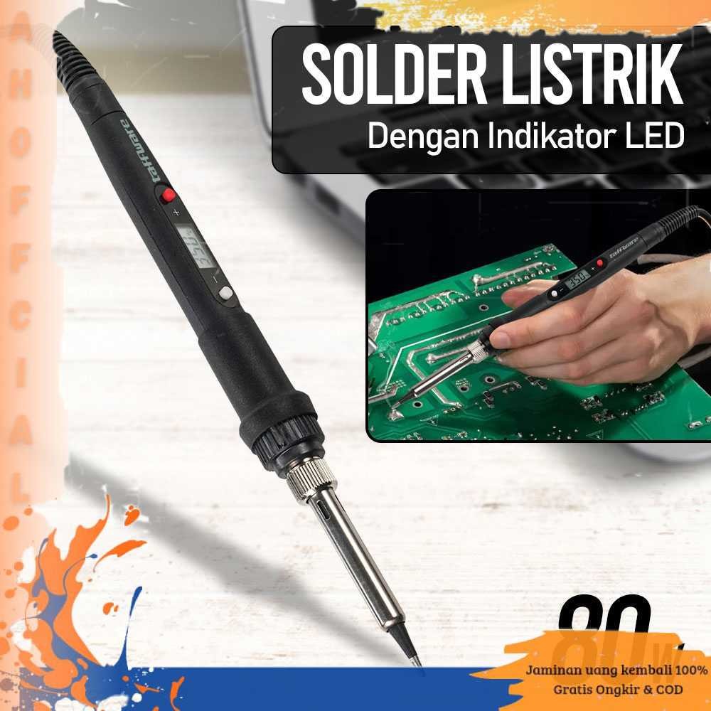 Jual AH - Taffware Electric Solder Adjustable Temperature LCD 80W 220V ...