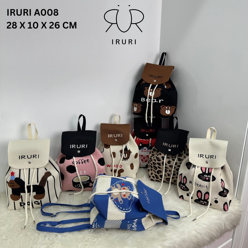 Jual Tas Ransel Rajut Wanita IRURI ORI KIKO Bag A008 | Shopee Indonesia