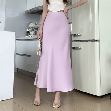 S~6XL Rok Ekor Ikan Pinggang Tinggi Gaya Korea Rok Pelukan Pinggul Wanita Kantor Rok Ekor Ikan