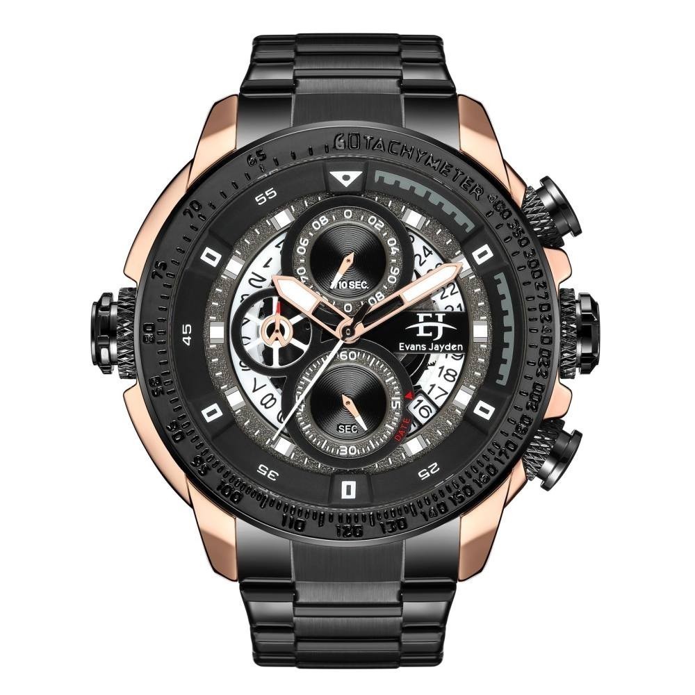 Evans Jayden Jam Tangan Pria 9466 Stainless Sapphire 5ATM foto 3