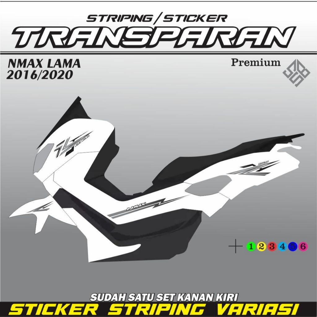 Jual LIS Sticker Striping Transparan UV NMAX OLD VVA Simple List Nmax ...