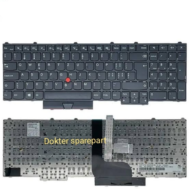 Tastiera Retroilluminata Nordic Per Lenovo ThinkPad P50/P51 | Layout Scandinavo | Nuova