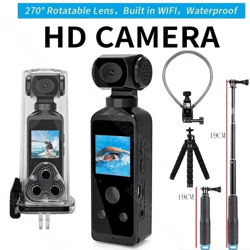 Jual 4K Ultra HD Pocket Action Camera 270° Rotatable Vlog Wifi Mini ...
