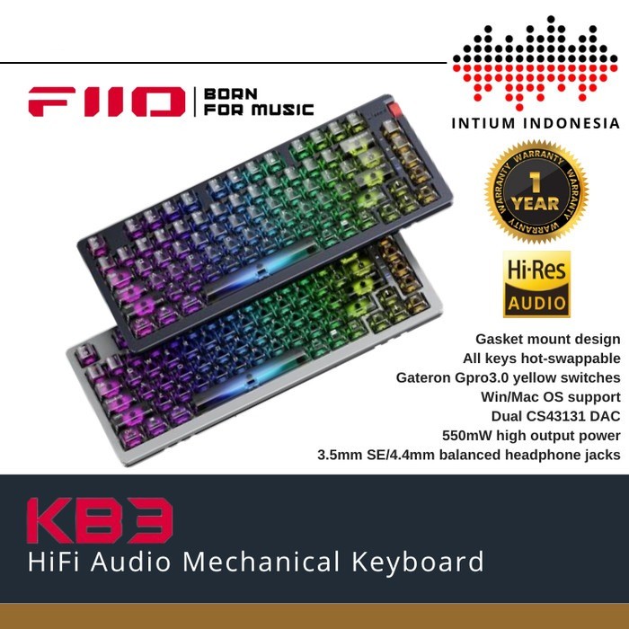 Jual FiiO KB3 / KB 3 / KB-3 HiFi Audio Mechanical Keyboard | Shopee ...