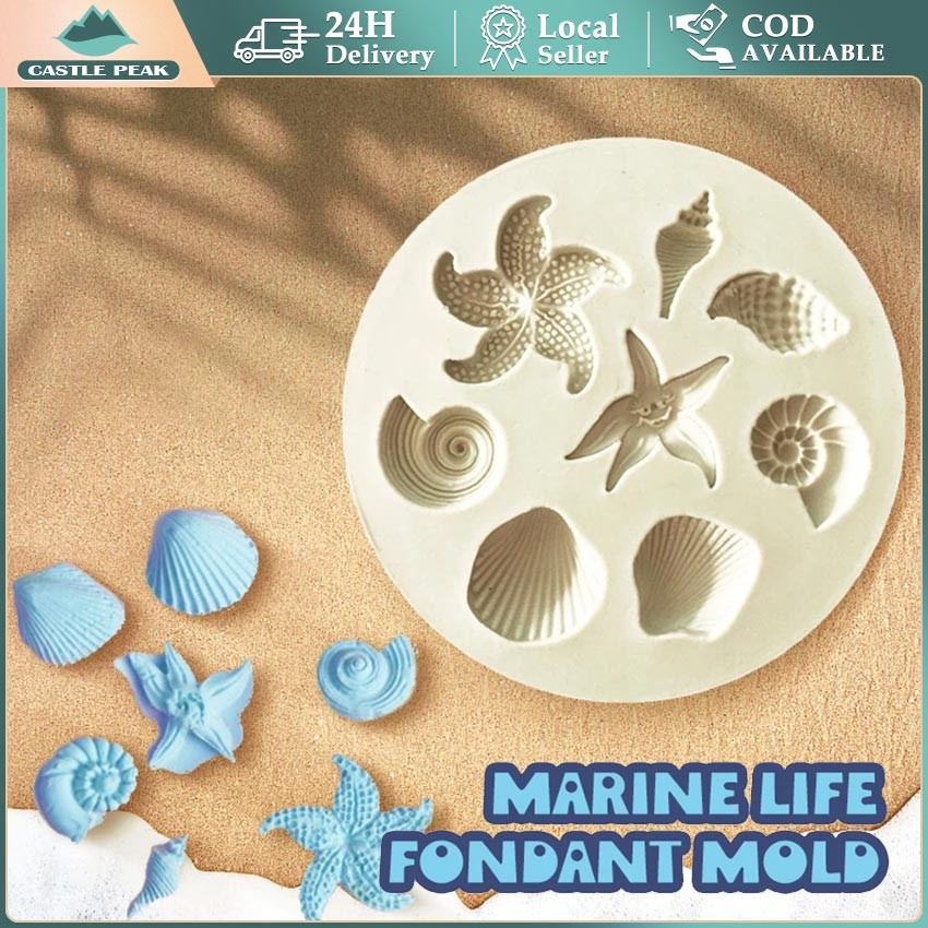 Jual Silikon Cetakan Fondant Kerang Sea World Star Fish Laut Bintang ...