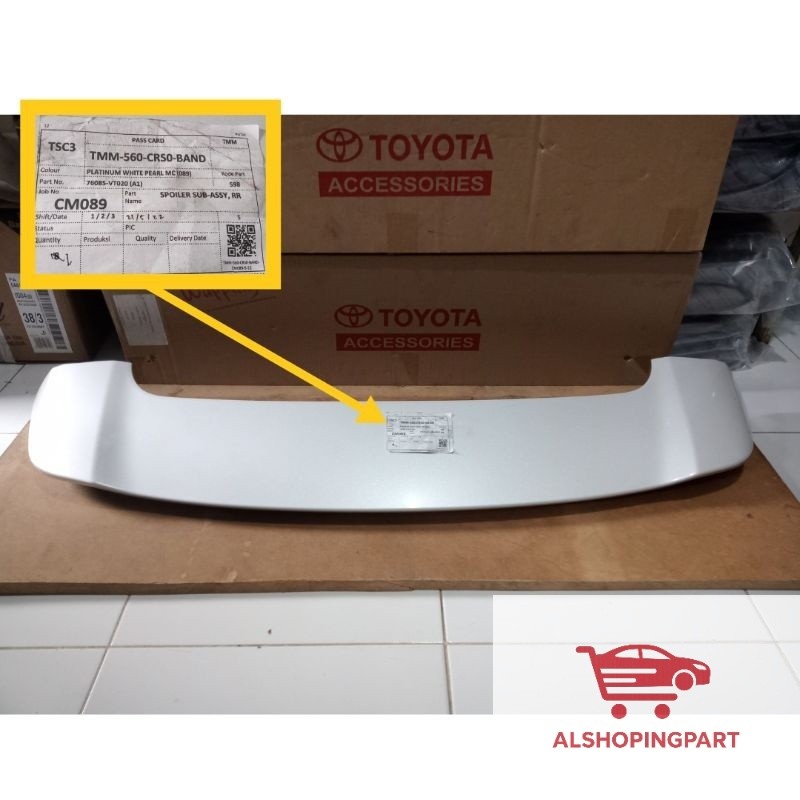 Jual spoiler Toyota Innova zenix original (76085-VT020) | Shopee Indonesia