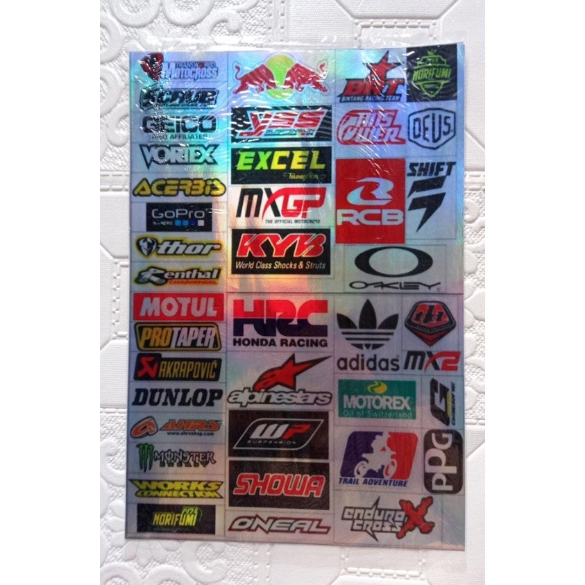 Jual Stiker Racing Pack Sticker Racing Hologram Stiker Sponsor Stiker ...