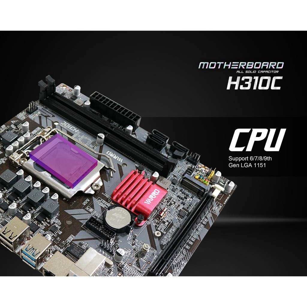 Jual Motherboard VARRO H310C LGA 1151 6/7/8/9th Gen - Support Intel ...