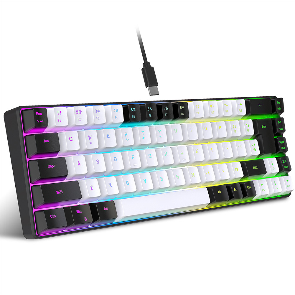 Jual Gaming Keyboard 68 Keys Wired Computer Keyboard With RGB Backlight ...