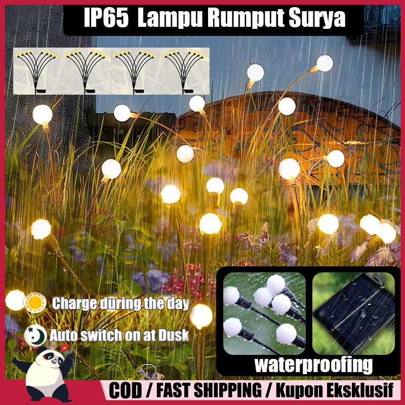 Jual Waterproofing Lampu Rumput Surya Baru LED Wind Motion Firefly ...