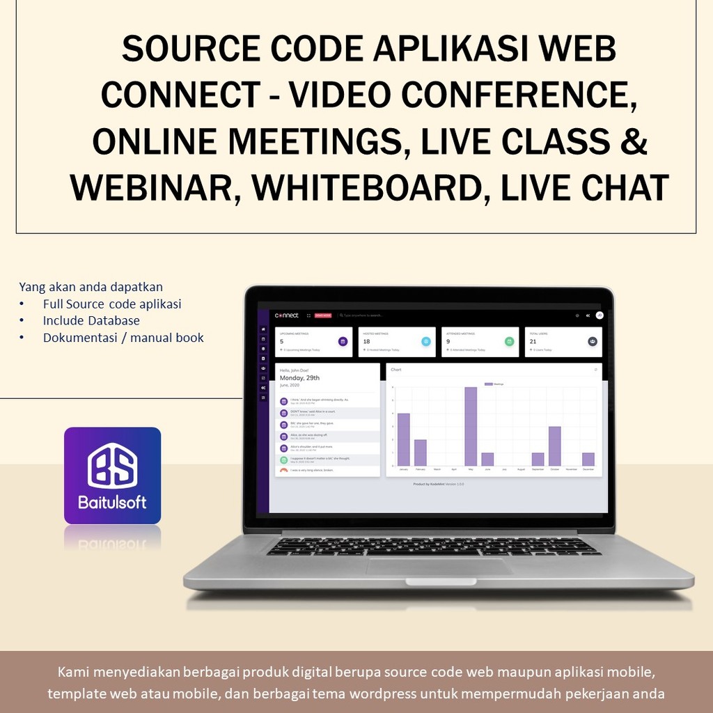 Jual SOURCE CODE APLIKASI WEB CONNECT - VIDEO CONFERENCE, ONLINE ...