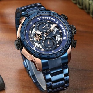 Evans Jayden Jam Tangan Pria 9466 Stainless Sapphire 5ATM