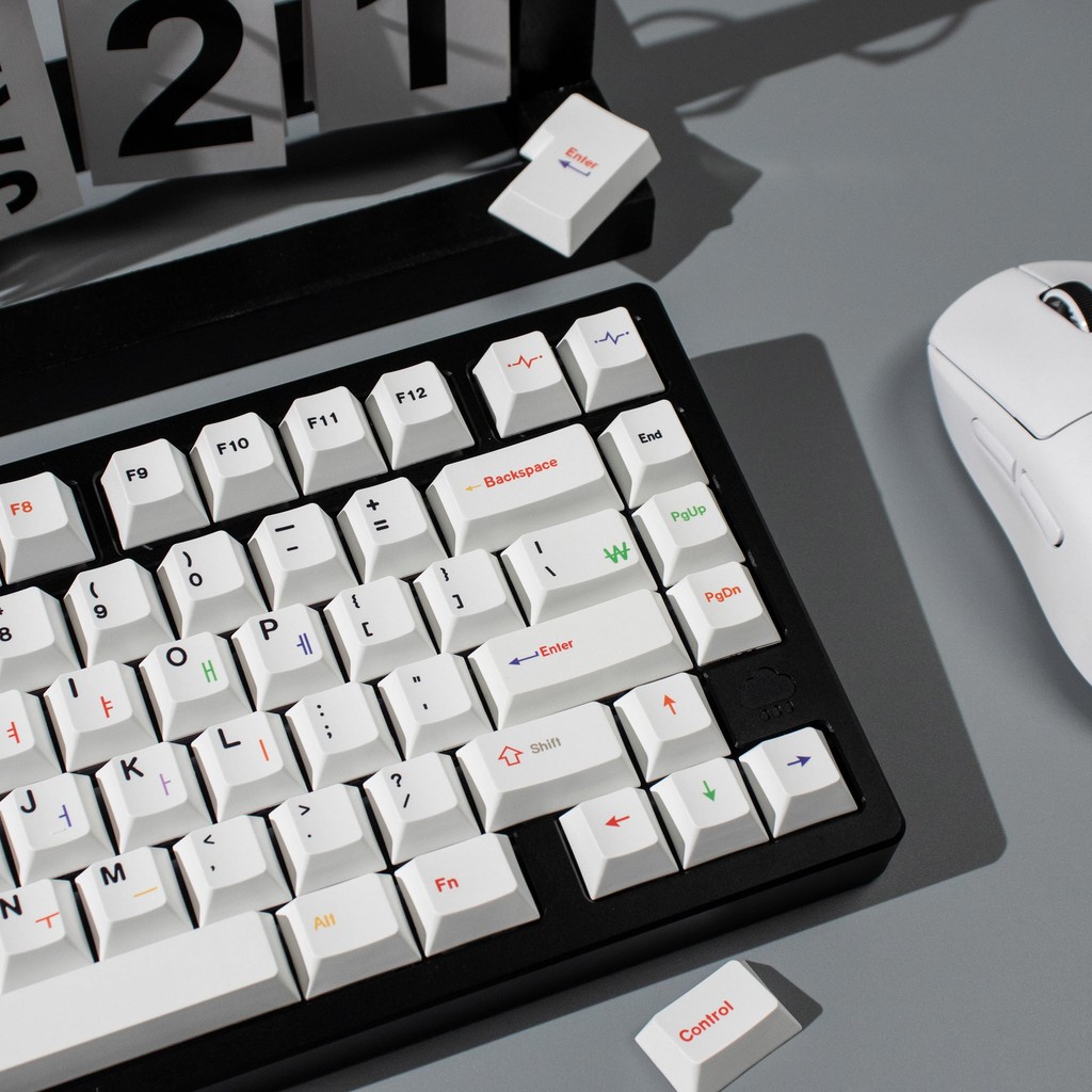 Jual Korean Keycaps BOW Minimalism Putih / Putih Susu Cherry Profile ...