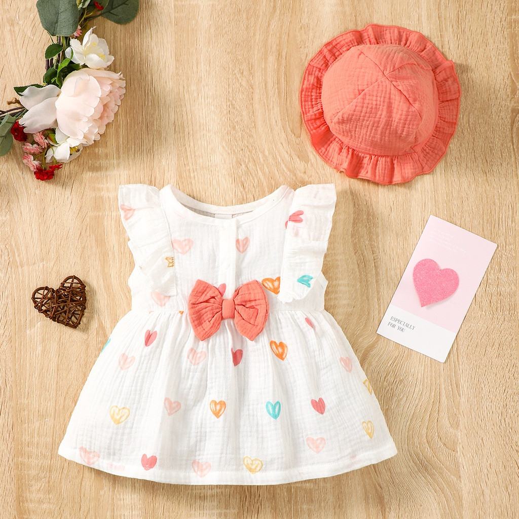 Jual Haasya Kids Baby Girl 0-9 Months 2PCS Clothing Set Cute Love Print ...