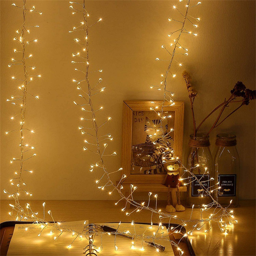 Jual 12M 400 LED ristmas Garland Starry Cluster Light USB Powered With ...