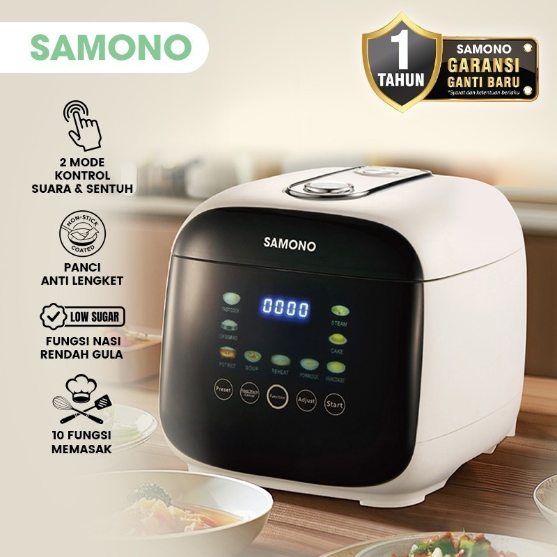 Jual SAMONO SW RCED10 Smart Rice Cooker 1L Capacity 500W 2 Modes Blue ...