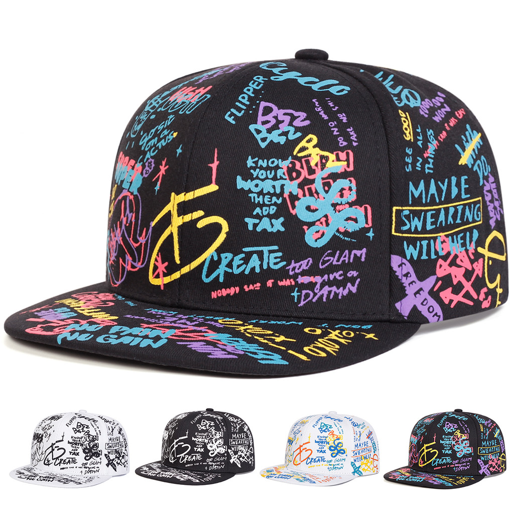 Jual Unisex 88 Letter Graffiti Print Hip-hop Hats Fashion Spring Autumn ...