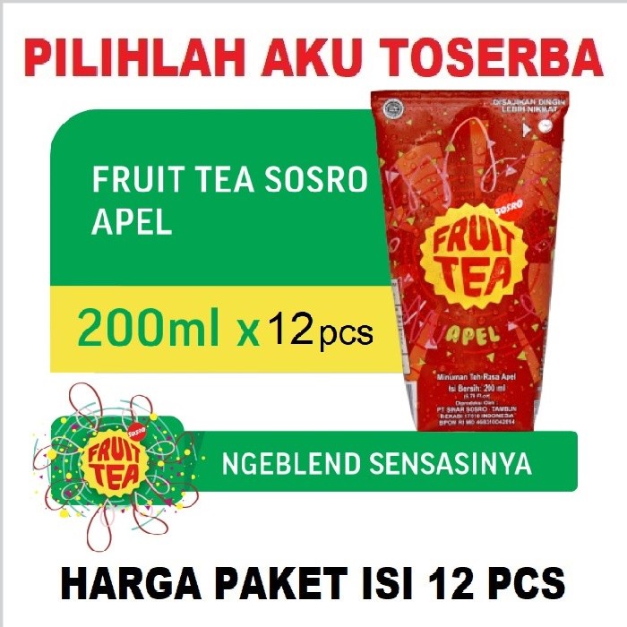 Jual Fruit Tea Sosro APEL Genggam 200 ml - ( HARGA 12 pcs ) | Shopee ...