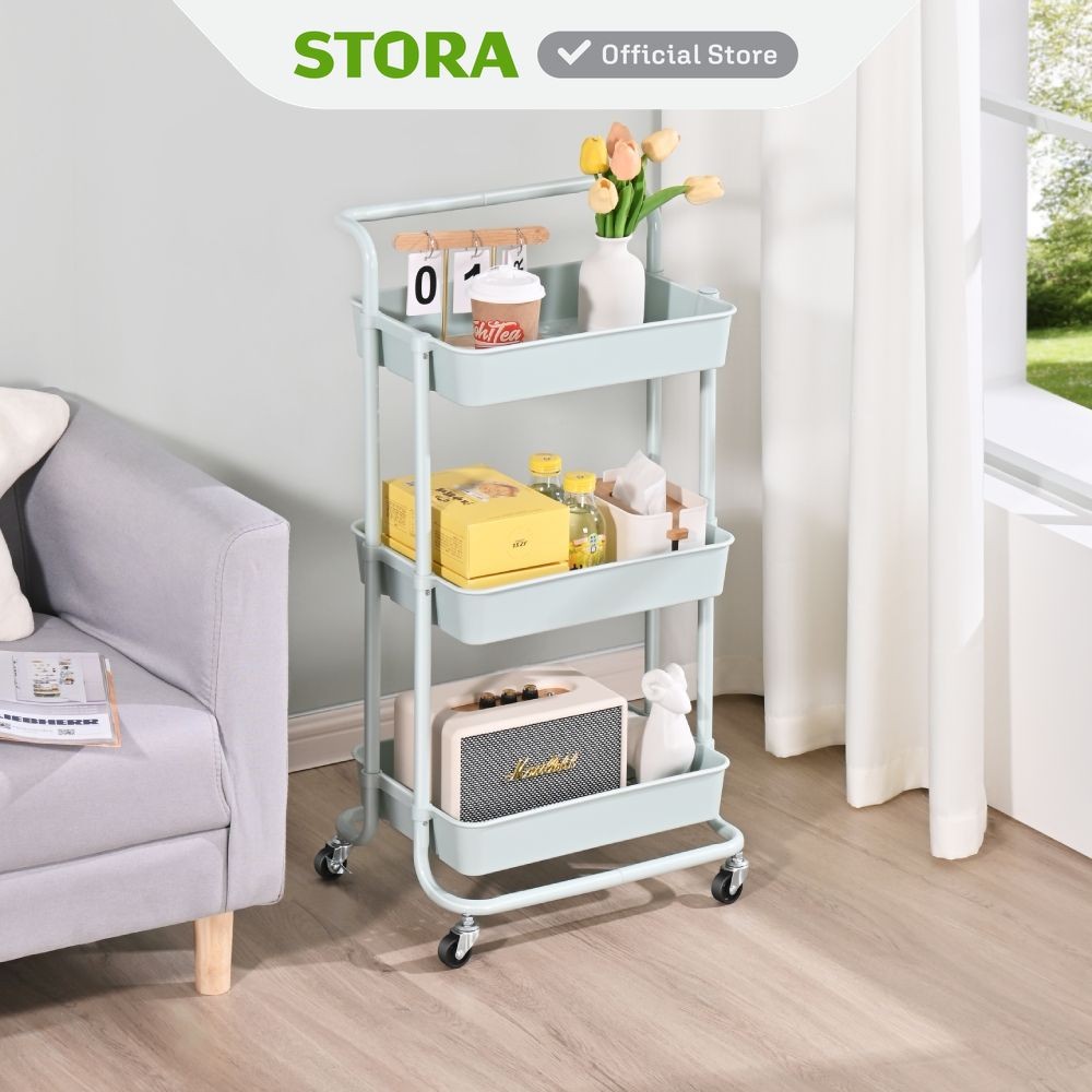 Jual Stora Cora Rak Troli 3 Tingkat - Biru Tempat Penyimpanan ...
