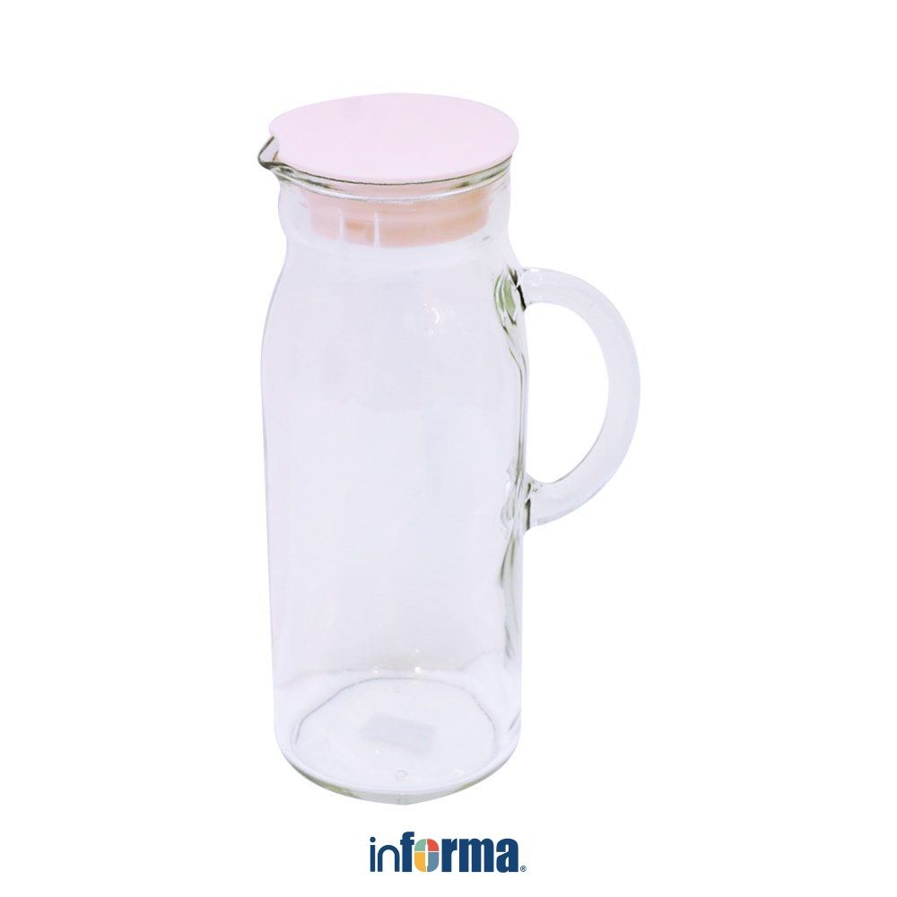 Jual Informa Glasslock 1 ltr Teko Minum - Peach Pink Water Jug Pitcher ...