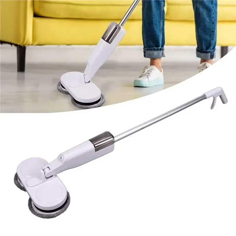 Jual Wireless Electric Spin Mop Cleaner Automatic 2 in 1 Wet & Dry Home ...