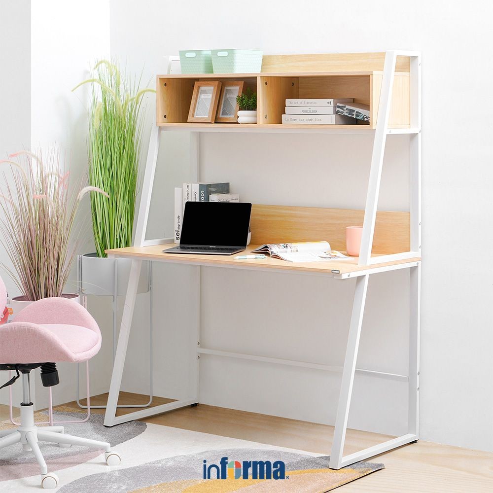 Jual Informa Gerald Meja Kantor - Cokelat Muda Office Table Furnitur ...