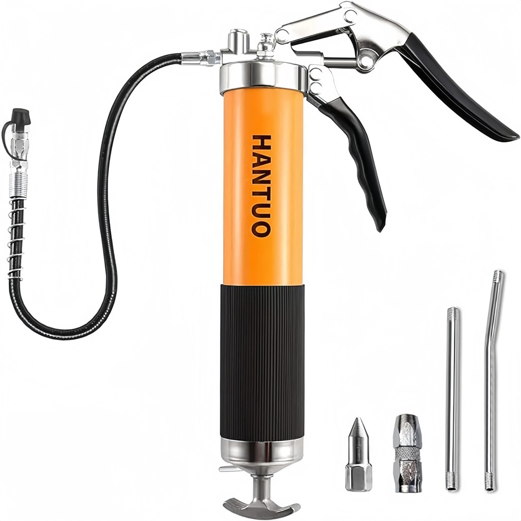 Jual Grease Gun 7000 PSI Pistol Grip 14oz Load 18Inch Spring Flex Hose ...