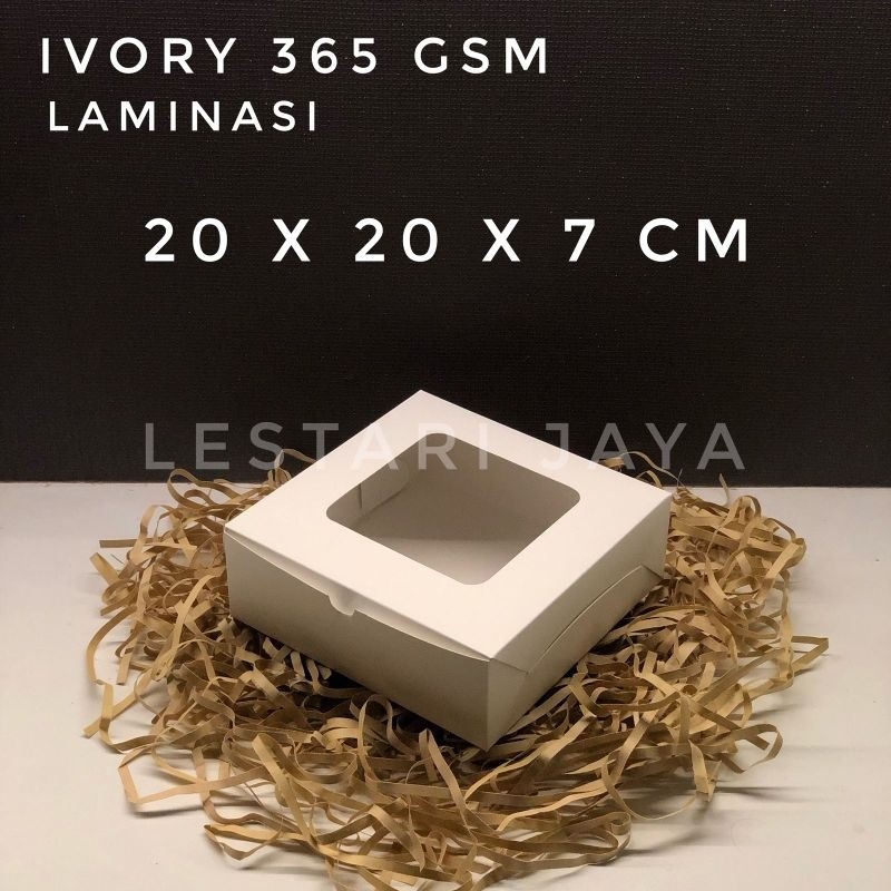 Jual Box Ivory Putih Laminasi Jendela Untuk Kotak Kue Roti Snack ...